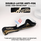 DOTUGE DGQ-D07 Magnetic Flip Ski Goggles with REVO Coated Dual-Layer Anti-Fog Spherical Lens, UV400 Protection, OTG Design, and Wide Field of View for Snow Sports (H)