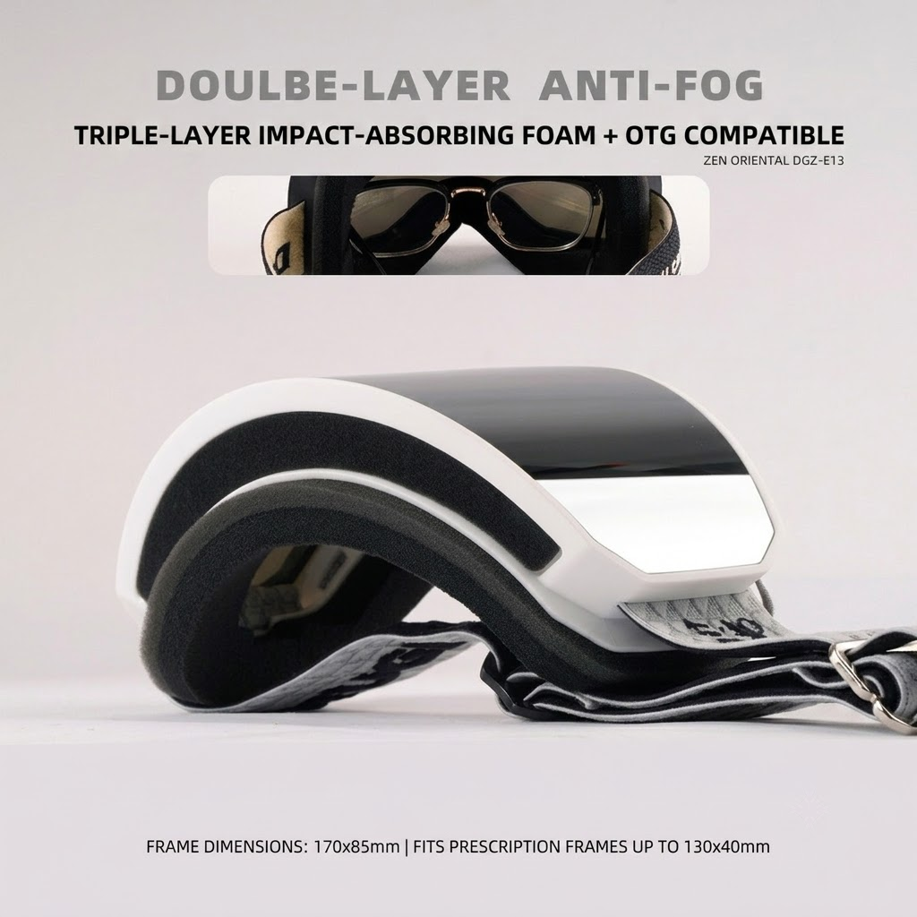 DOTUGE Kids Snow Goggles with Magnetic Flip Design, Anti-Fog HD Lens & UV400 Protection, Compatible with Prescription Glasses, Ideal for Skiing, Snowboarding, and Winter Outdoor Adventures (F)