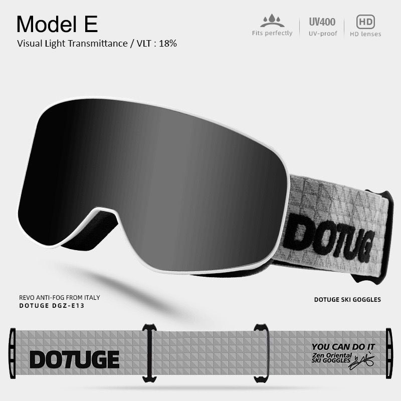 DOTUGE Kids Snow Goggles with Magnetic Flip Design, Anti-Fog HD Lens & UV400 Protection, Compatible with Prescription Glasses, Ideal for Skiing, Snowboarding, and Winter Outdoor Adventures (F)