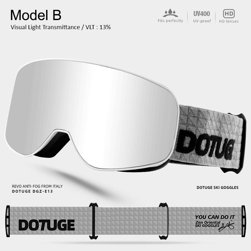 DOTUGE Kids Snow Goggles with Magnetic Flip Design, Anti-Fog HD Lens & UV400 Protection, Compatible with Prescription Glasses, Ideal for Skiing, Snowboarding, and Winter Outdoor Adventures (G)