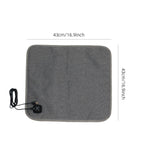 USB-Powered Heated Seat Cushion in Grey Oxford Fabric – Portable Warmth for Office, Car, and Outdoor Camping Chairs, Ideal for Cold Weather Comfort in Autumn and Winter (43×43cm)