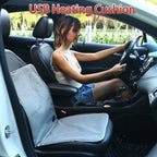 USB-Powered Heated Seat Cushion in Grey Oxford Fabric – Portable Warmth for Office, Car, and Outdoor Camping Chairs, Ideal for Cold Weather Comfort in Autumn and Winter (43×43cm)