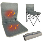 USB-Powered Heated Seat Cushion in Grey Oxford Fabric – Portable Warmth for Office, Car, and Outdoor Camping Chairs, Ideal for Cold Weather Comfort in Autumn and Winter (43×90cm)