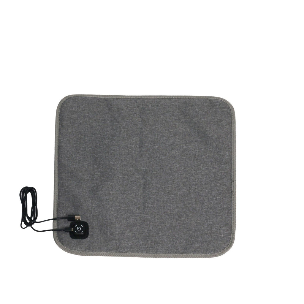 USB-Powered Heated Seat Cushion in Grey Oxford Fabric – Portable Warmth for Office, Car, and Outdoor Camping Chairs, Ideal for Cold Weather Comfort in Autumn and Winter (43×90cm)