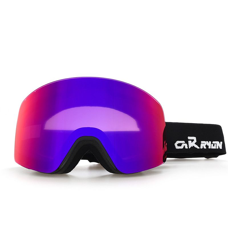 Cylindrical Snow Goggles with Anti-Fog Dual-Layer PC Lens, Impact-Resistant TPU Frame, and Adjustable Silicone-Grip Strap for Skiing, Snowboarding, and Mountaineering in Sunny Conditions (Grey)