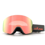 Cylindrical Snow Goggles with Anti-Fog Dual-Layer PC Lens, Impact-Resistant TPU Frame, and Adjustable Silicone-Grip Strap for Skiing, Snowboarding, and Mountaineering in Sunny Conditions (Grey)