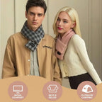 USB-Powered Heated Scarf with Adjustable Temperature, Soft Fleece Neck Warmer for Cold Weather, Perfect for Outdoor Camping, Home Relaxation, and Daily Commute (Dark Gray)