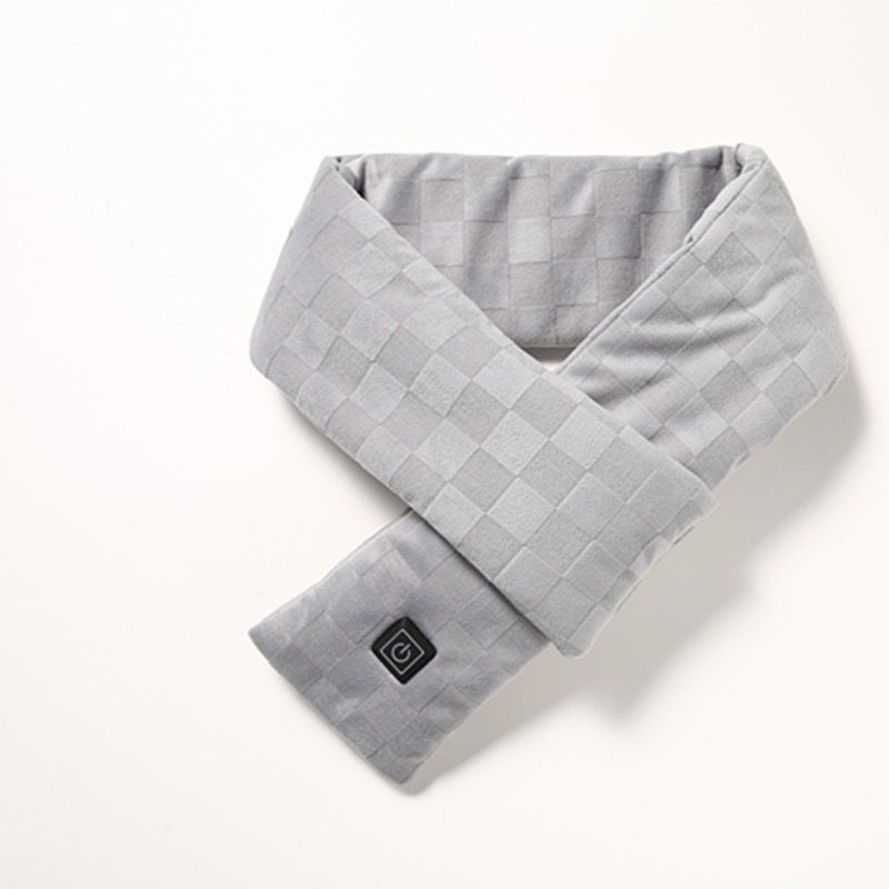 USB-Powered Heated Scarf with Adjustable Temperature, Soft Fleece Neck Warmer for Cold Weather, Perfect for Outdoor Camping, Home Relaxation, and Daily Commute (Dark Gray)