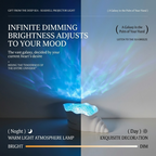 Seashell Starry Sky Projector Lamp with Dynamic Water Ripple Aurora Effect, ABS-PC Decorative Night Light for Bedroom Relaxation, Romantic Date Nights, Party Atmosphere, and Bath Time Ambiance (White)