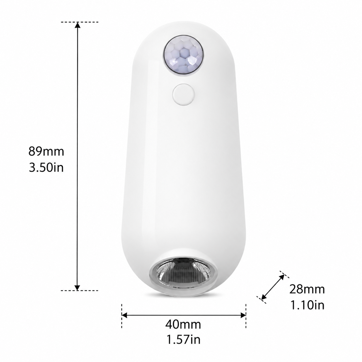 2-in-1 Motion Sensor Night Light with Toilet Light Function, 8 Color RGB Glow, Waterproof Rechargeable LED Lamp for Nighttime Use in Bathroom, Stairway, Hallway, and Bedside (1PCS)