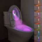 2-in-1 Motion Sensor Night Light with Toilet Light Function, 8 Color RGB Glow, Waterproof Rechargeable LED Lamp for Nighttime Use in Bathroom, Stairway, Hallway, and Bedside (3PCS)