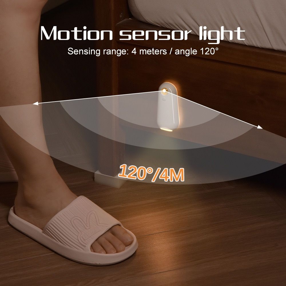 2-in-1 Motion Sensor Night Light with Toilet Light Function, 8 Color RGB Glow, Waterproof Rechargeable LED Lamp for Nighttime Use in Bathroom, Stairway, Hallway, and Bedside (3PCS)