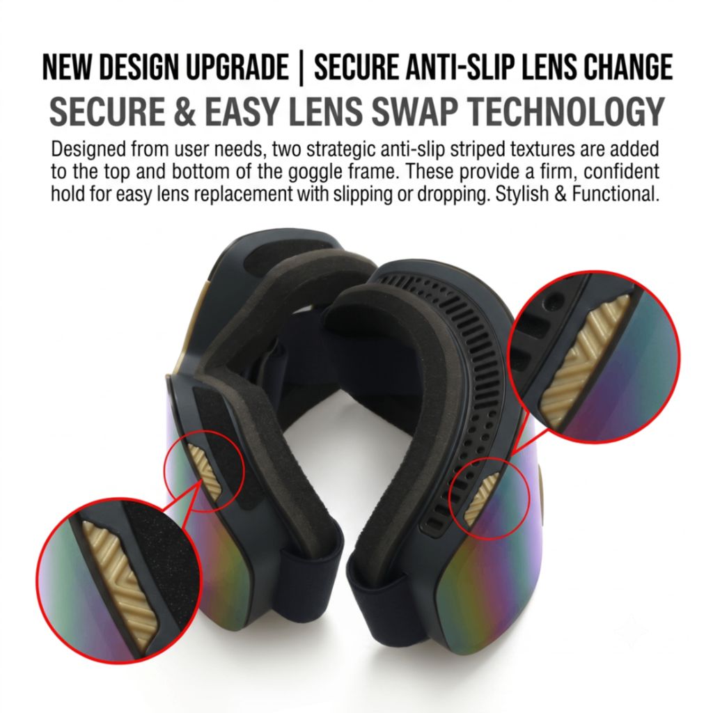 New Magnetic Ski Goggles with Cylindrical Lens, Anti-Fog Snow Glasses for Outdoor Skiing, Snowboarding, and Mountaineering – Universal Fit for Men, Women, and Youth (PinkYellow)
