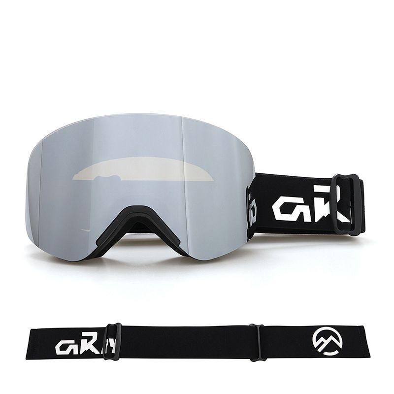 New Magnetic Ski Goggles with Cylindrical Lens, Anti-Fog Snow Glasses for Outdoor Skiing, Snowboarding, and Mountaineering – Universal Fit for Men, Women, and Youth (PinkYellow)