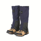 Outdoor Leg Gaiters for Hiking, Snow, and Mud – Waterproof, Breathable 100% Polyester with Adjustable Fit, Ideal for Skiing, Trekking, and Desert Exploration to Keep Debris Out of Boots (Black)