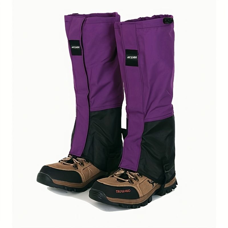 Outdoor Leg Gaiters for Hiking, Snow, and Mud – Waterproof, Breathable 100% Polyester with Adjustable Fit, Ideal for Skiing, Trekking, and Desert Exploration to Keep Debris Out of Boots (Navy)