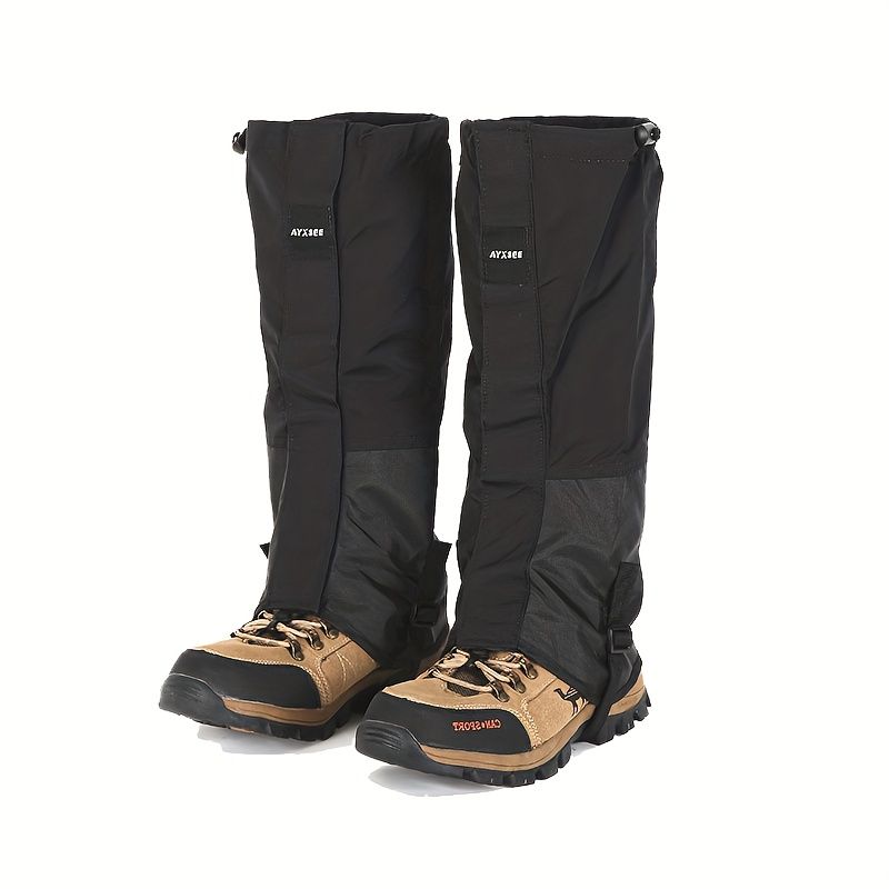 Outdoor Leg Gaiters for Hiking, Snow, and Mud – Waterproof, Breathable 100% Polyester with Adjustable Fit, Ideal for Skiing, Trekking, and Desert Exploration to Keep Debris Out of Boots (Purple)