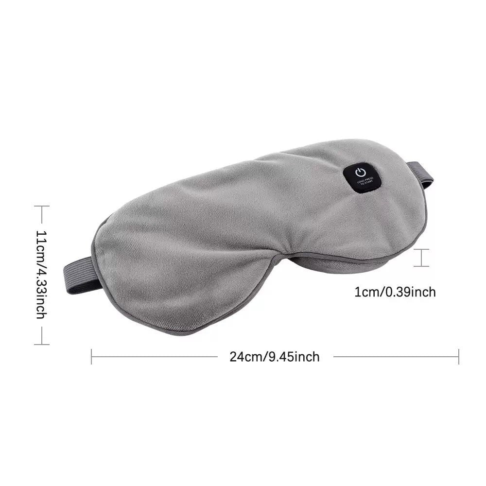 Wireless Smart Heated Eye Mask with 3-Temperature Control, Ergonomic Design for Eye Relief, Ideal for Sleep, Travel, and Office Relaxation (Grey)