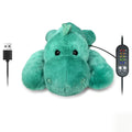 USB-Powered Dinosaur Plush Heating Pillow – Soft, Cuddly, and Warm for Cozy Lounging at Home, Office, or Car – Perfect for Belly, Back, or Lap Warmth (Green)
