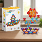 3D Plum Blossom Building Blocks for Kids – DIY Creative Puzzle Toy for Ages 3+ with 112, 302, or 902 Pieces, Safe Plastic, Reusable Storage Bag, and Idea Guide for Endless Fun (302PCS)