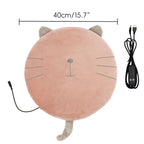 New Winter USB Heated Seat Cushion, Round Cartoon Design for Office and Home, Portable Warmth with Adjustable Temperature, Compatible with Power Banks and USB Ports (Bear)