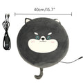 New Winter USB Heated Seat Cushion, Round Cartoon Design for Office and Home, Portable Warmth with Adjustable Temperature, Compatible with Power Banks and USB Ports (Husky)