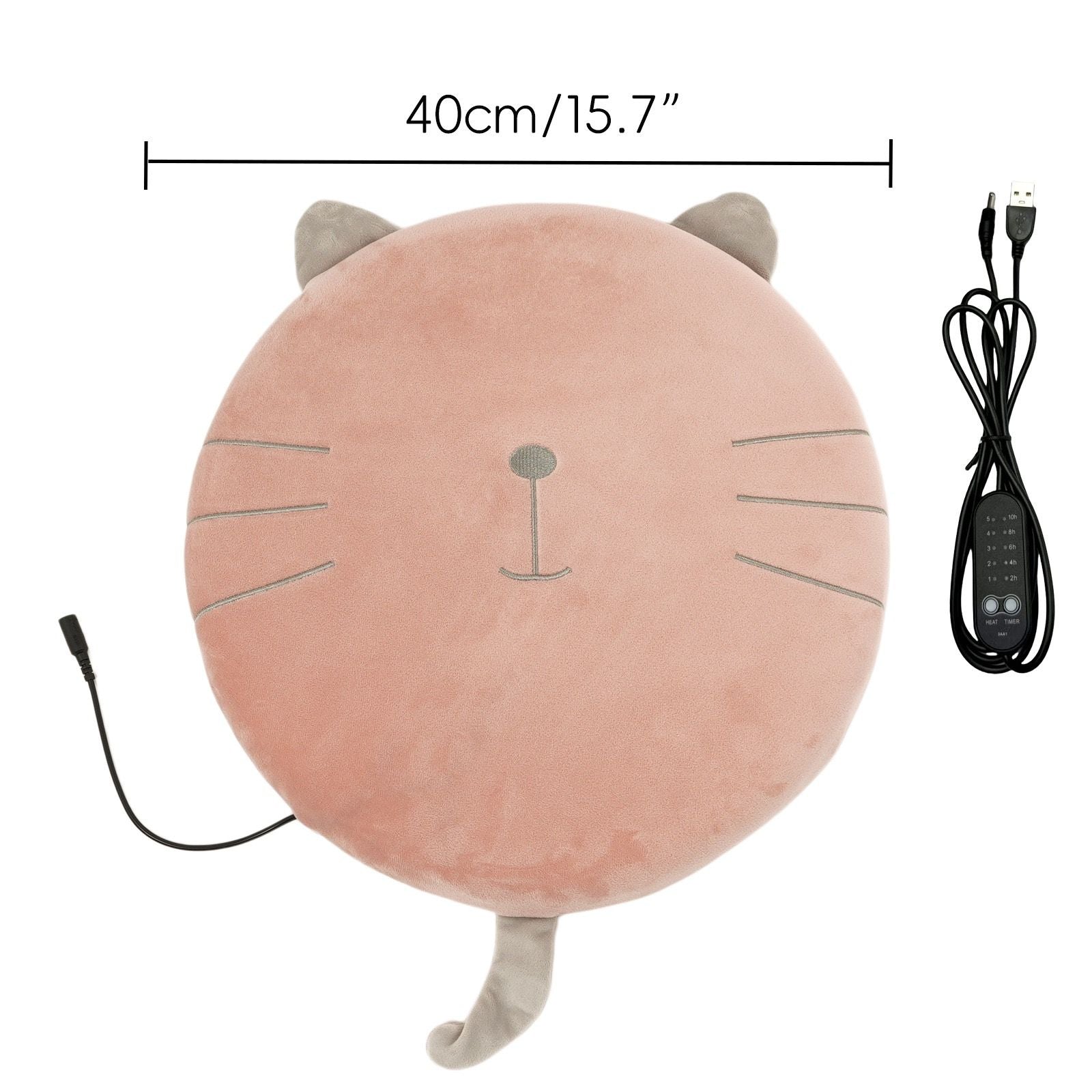 New Winter USB Heated Seat Cushion, Round Cartoon Design for Office and Home, Portable Warmth with Adjustable Temperature, Compatible with Power Banks and USB Ports (Owl)