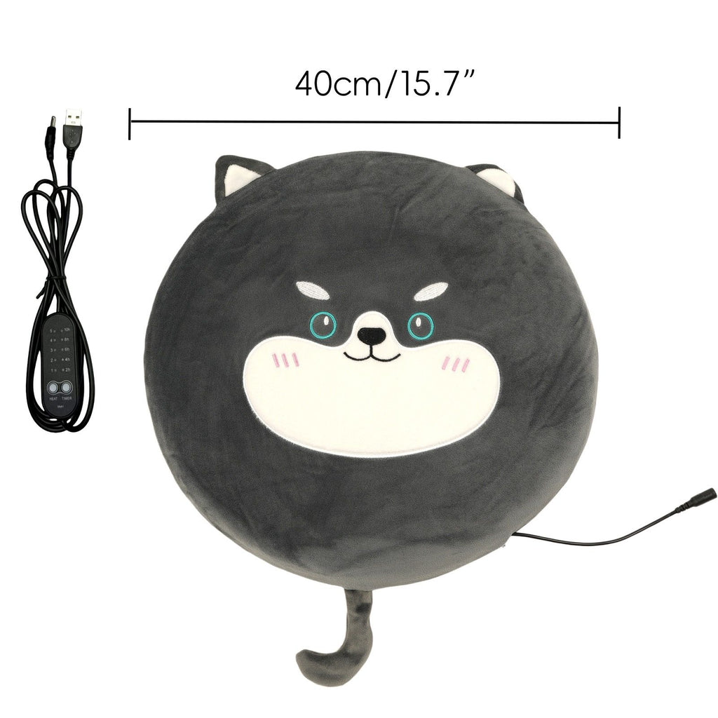 New Winter USB Heated Seat Cushion, Round Cartoon Design for Office and Home, Portable Warmth with Adjustable Temperature, Compatible with Power Banks and USB Ports (Owl)
