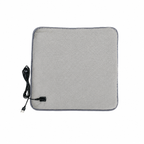 USB-Powered Faux Rabbit Fur Heating Pad for Office, Car, and Outdoor Use – Soft, Portable, and Adjustable Temperature with Timer (Grey)