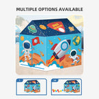 Kids Play Tent Theme House for Indoor Outdoor Fun, Space Princess Ocean Design with Ball Pit, Perfect for Toddlers and Family Camping Adventures as a Creative Holiday Gift (Space1, Blue)