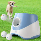 Automatic Dog Tennis Ball Launcher for Indoor & Outdoor Play, Adjustable 3-Speed Thrower with 3 Durable Chew Balls, Rechargeable Fetch Machine for Small, Medium, and Large Dogs (Green)