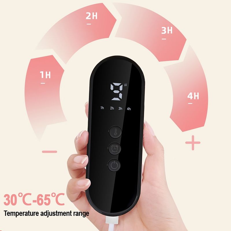 Electric Heating Pad with Digital Thermostat, Soft Flannel Heat Wrap for Shoulder Neck Back Abdomen Legs, Adjustable Temperature and Timer for Home Relaxation and Muscle Comfort (43*84cm)