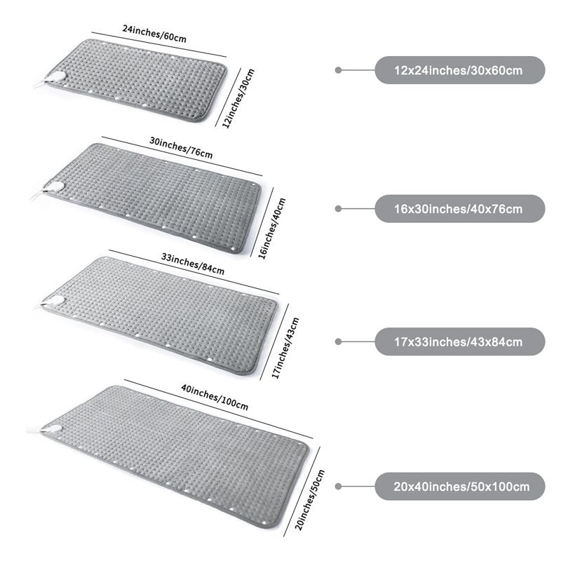 Electric Heating Pad with Digital Thermostat, Soft Flannel Heat Wrap for Shoulder Neck Back Abdomen Legs, Adjustable Temperature and Timer for Home Relaxation and Muscle Comfort (40*76cm)