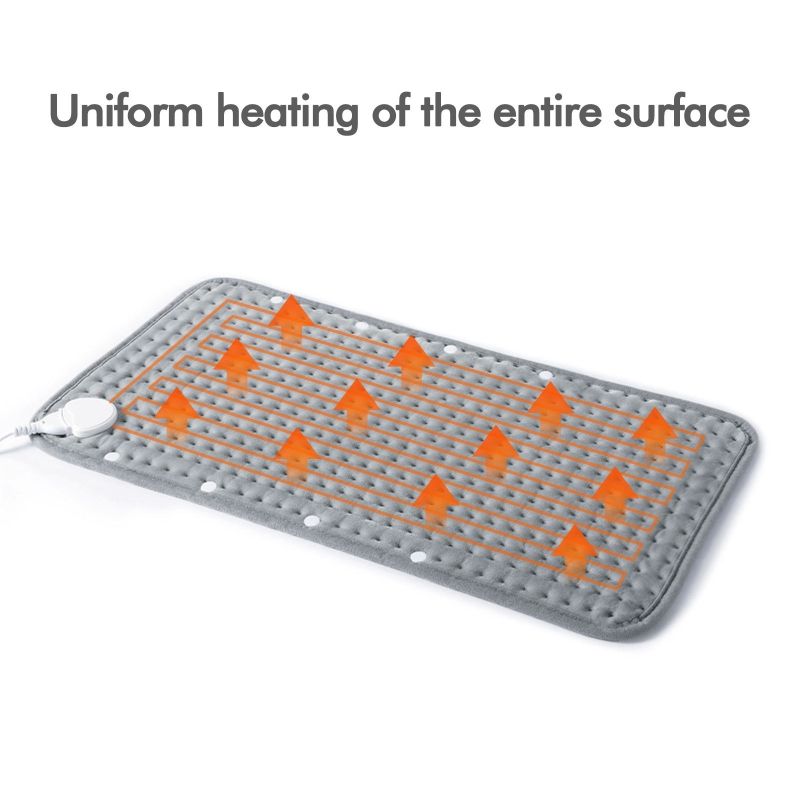 Electric Heating Pad with Digital Thermostat, Soft Flannel Heat Wrap for Shoulder Neck Back Abdomen Legs, Adjustable Temperature and Timer for Home Relaxation and Muscle Comfort (30*60cm)