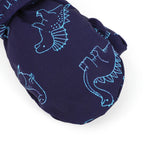 Kids' Dinosaur Patterned Warm Ski Mittens with Waterproof Shell, Adjustable Wrist Straps, and Anti-Loss Clip for Winter Outdoor Play, Snow, and Cold Weather Adventures (L, Grey)