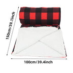 12V Car Electric Blanket for Cozy Winter Travel – Soft Fleece Heating Throw for Cars, Trucks, RVs, and Camping – Dual-Color Plaid Design with Warm Sherpa Lining – Portable, Safe, and Energy-Efficient (Red)