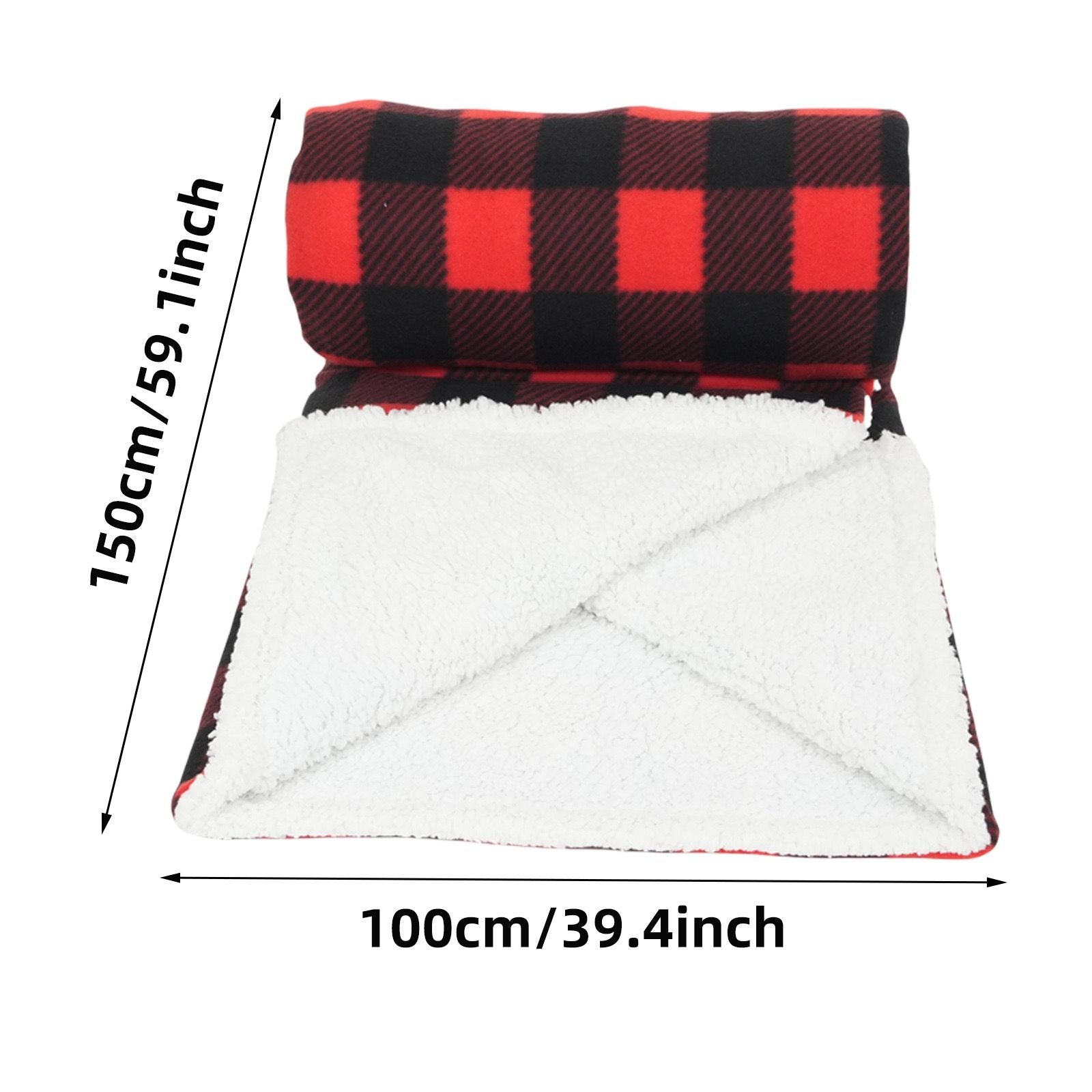 12V Car Electric Blanket for Cozy Winter Travel – Soft Fleece Heating Throw for Cars, Trucks, RVs, and Camping – Dual-Color Plaid Design with Warm Sherpa Lining – Portable, Safe, and Energy-Efficient (Red)