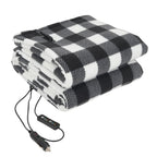 12V Car Electric Blanket for Cozy Winter Travel – Soft Fleece Heating Throw for Cars, Trucks, RVs, and Camping – Dual-Color Plaid Design with Warm Sherpa Lining – Portable, Safe, and Energy-Efficient (Red)