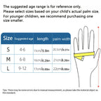 Waterproof Winter Snow Gloves for Kids with Touchscreen, Cartoon Print Design, Warm Fleece Lining, Adjustable Wrist Strap, Ideal for Skiing, Snowman Building, and Outdoor Play (L, White(Space))
