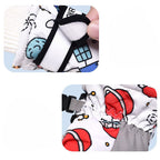 Waterproof Winter Snow Gloves for Kids with Touchscreen, Cartoon Print Design, Warm Fleece Lining, Adjustable Wrist Strap, Ideal for Skiing, Snowman Building, and Outdoor Play (S, Navy)