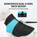 Winter Dog Ski Jacket with Waterproof and Windproof Polyester Shell, Thick PP Cotton Padding for Warmth, 3D Ergonomic Fit with D-Ring Leash Attachment, Ideal for Outdoor Walks and Snow Adventures (3XL, Red)