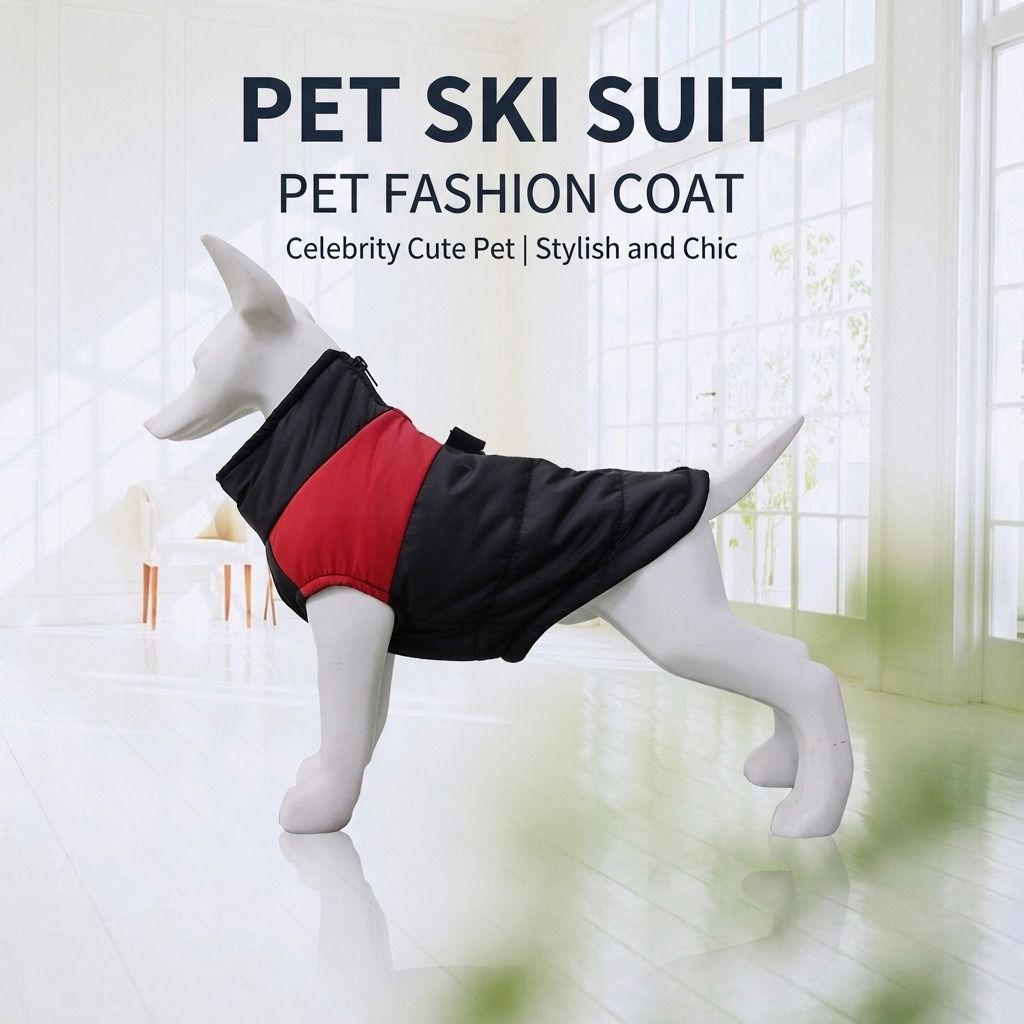 Winter Dog Ski Jacket with Waterproof and Windproof Polyester Shell, Thick PP Cotton Padding for Warmth, 3D Ergonomic Fit with D-Ring Leash Attachment, Ideal for Outdoor Walks and Snow Adventures (4XL, Green)