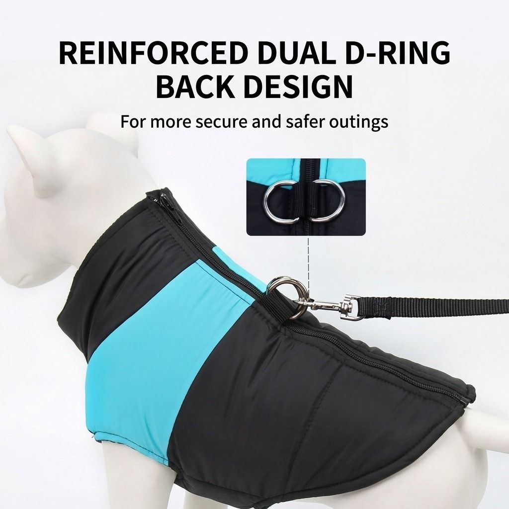 Winter Dog Ski Jacket with Waterproof and Windproof Polyester Shell, Thick PP Cotton Padding for Warmth, 3D Ergonomic Fit with D-Ring Leash Attachment, Ideal for Outdoor Walks and Snow Adventures (7XL, OrangeRed)