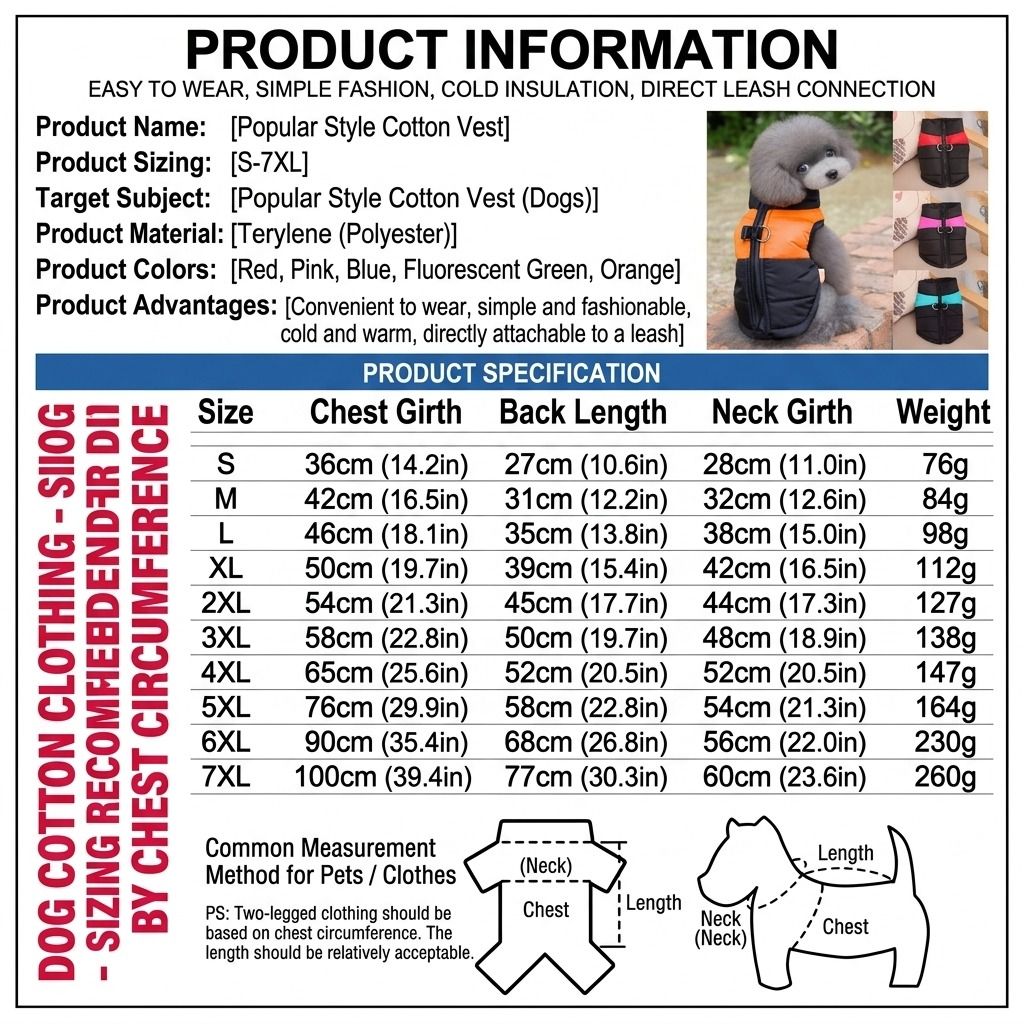 Winter Dog Ski Jacket with Waterproof and Windproof Polyester Shell, Thick PP Cotton Padding for Warmth, 3D Ergonomic Fit with D-Ring Leash Attachment, Ideal for Outdoor Walks and Snow Adventures (M, Rose)