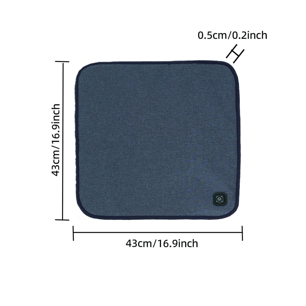 USB-Powered Heated Seat Cushion for Office, Home, Car, and Outdoor Use – Portable, Foldable, 3-Temperature Heating Pad with Anti-Slip Backing, Ideal for Winter Warmth (43×43cm)
