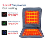 USB-Powered Heated Seat Cushion for Office, Home, Car, and Outdoor Use – Portable, Foldable, 3-Temperature Heating Pad with Anti-Slip Backing, Ideal for Winter Warmth (43×43cm)