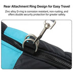 Winter Pet Dog Padded Vest with Waterproof Shell, Warm Fleece Lining, and Leash Attachment Ring for Outdoor Cold Weather Walks (5XL, Blue)
