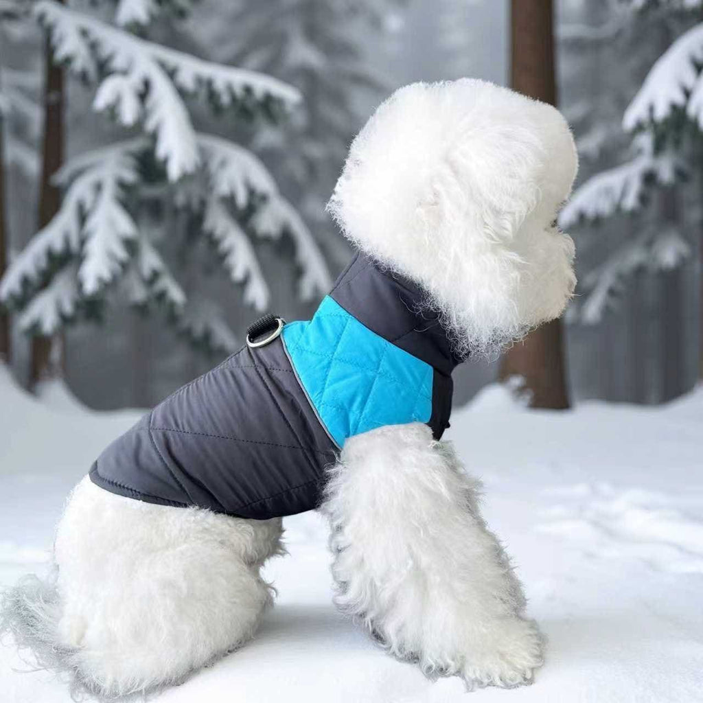 Winter Pet Dog Padded Vest with Waterproof Shell, Warm Fleece Lining, and Leash Attachment Ring for Outdoor Cold Weather Walks (S, Red)