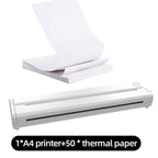 Portable A4 Thermal Printer with Bluetooth Wireless Connectivity, Inkless Printing for Home, Office, and Tattoo Transfer Use on Paper and Various Media (Black)