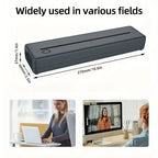 Portable A4 Thermal Printer with Bluetooth Wireless Connectivity, Inkless Printing for Home, Office, and Tattoo Transfer Use on Paper and Various Media (White)